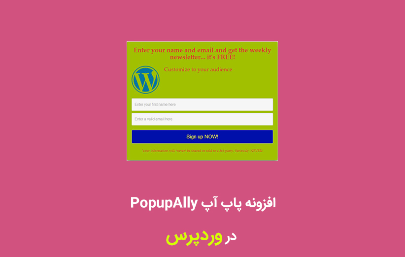 افزونه پاپ آپ PopupAlly در وردپرس